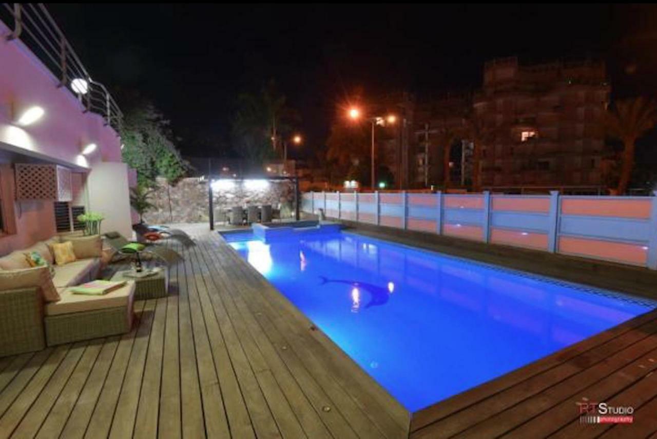 Villa With Heated Pool And Jacuzzi Sea View 300M Front Of The Beach Eilat Extérieur photo